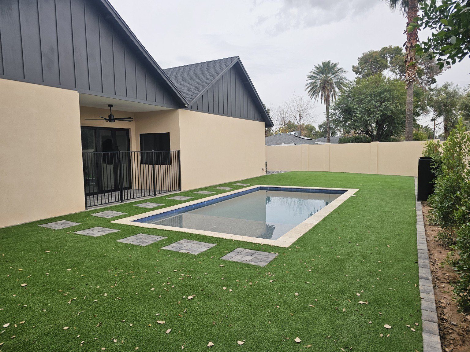 Backyard pool and landscape project